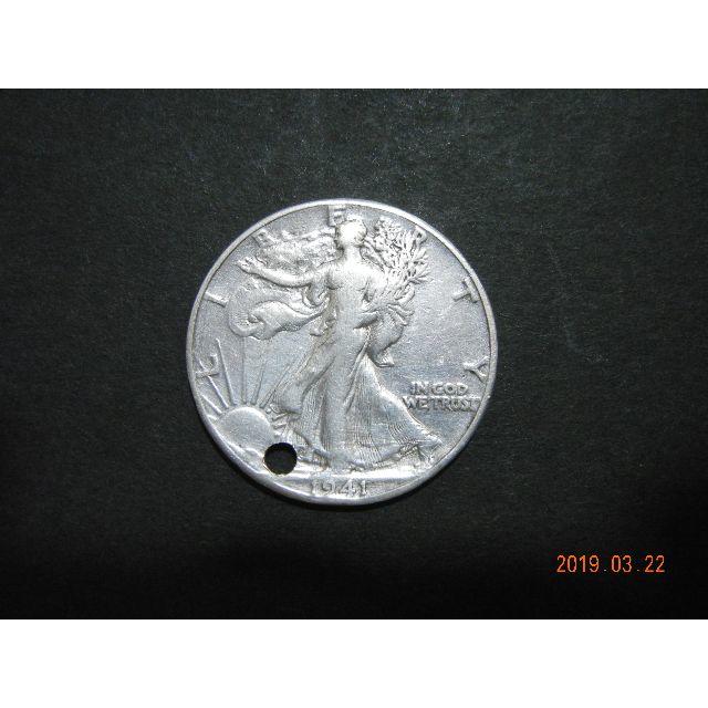 アメリカ硬貨　ハーフダラー　１９４１年 エンタメ/ホビーの美術品/アンティーク(貨幣)の商品写真
