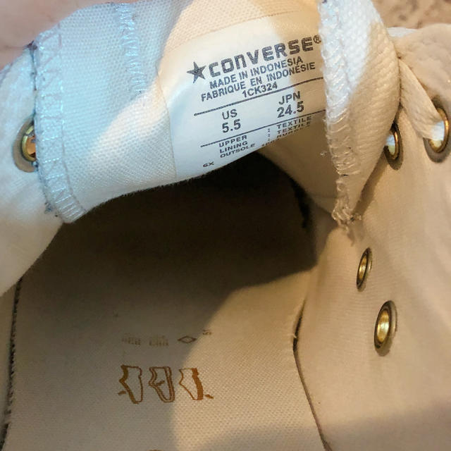 CONVERSE(コンバース)のコンバースオールスター ホワイト×ゴールド レディースの靴/シューズ(スニーカー)の商品写真