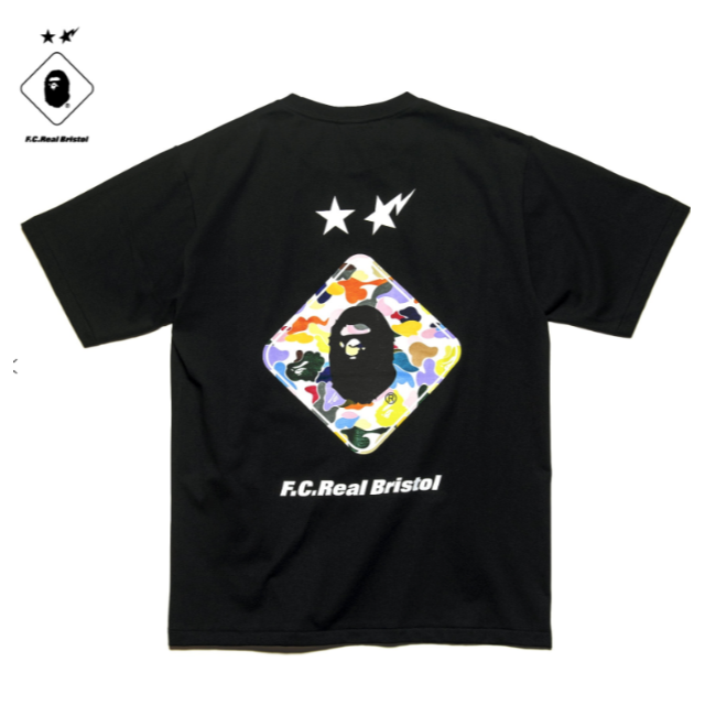 F.C.R.B.(エフシーアールビー)のBAPE x F.C.R.B. BACK EMBLEM TEE　XLサイズ　黒 メンズのトップス(Tシャツ/カットソー(半袖/袖なし))の商品写真