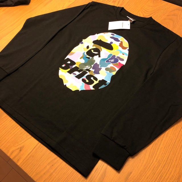 A BATHING APE(アベイシングエイプ)の即発送 新品 FCRB x BAPE コラボ ロンT 黒M エイプ メンズのトップス(Tシャツ/カットソー(七分/長袖))の商品写真