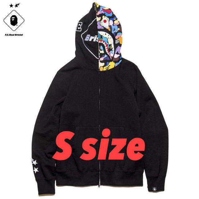 Sサイズ BAPE x FCRB. SHARK FULL ZIP HOODIE