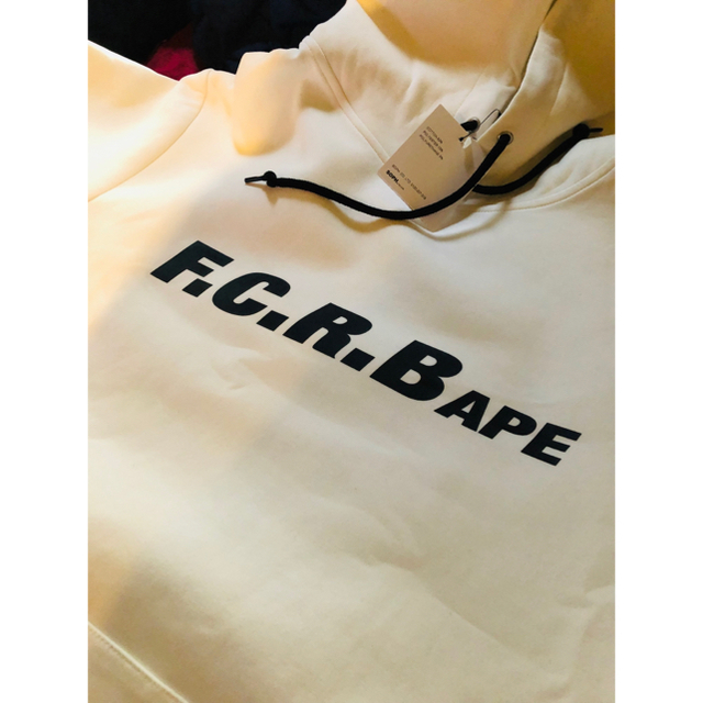 希少Sサイズ 白 BAPE FCRB TEAM HOODIEメンズ