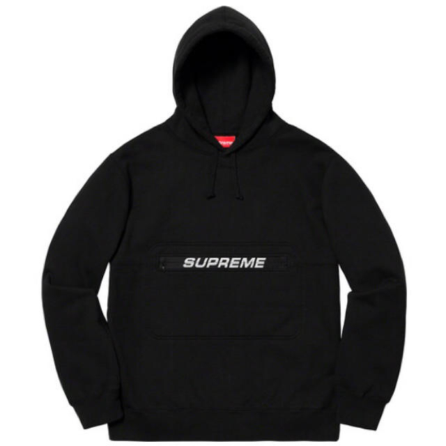 L Supreme zip pouch hooded パーカ-