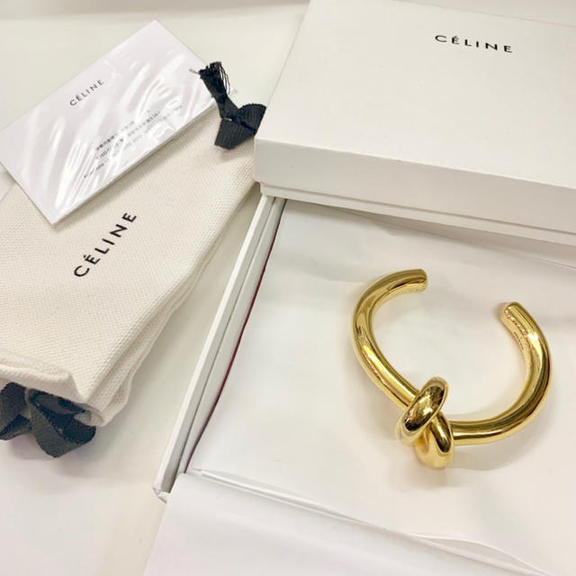 上品 celine 保証書付き ノットバングル bangle knot セリーヌ CELINE