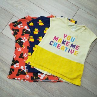 ユニクロ(UNIQLO)のUNIQLO　半袖　110　3枚セット　女の子向け♡(Tシャツ/カットソー)