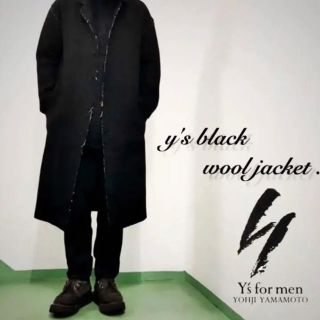 ワイズ(Y's)の▼ y's black wool JKT ▼(チェスターコート)