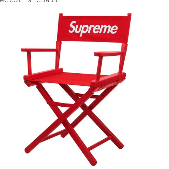 Supreme(シュプリーム)の赤 レッド supreme  椅子 ディレクターズチェアー インテリア/住まい/日用品の椅子/チェア(折り畳みイス)の商品写真