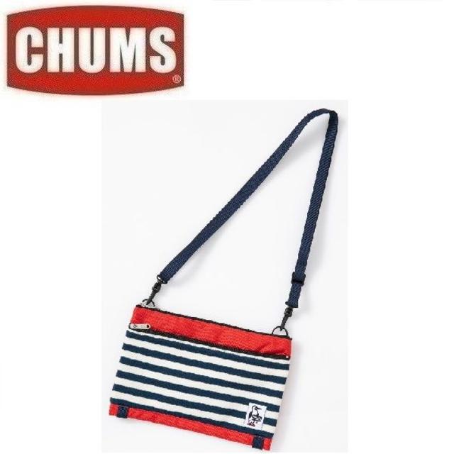 CHUMS(チャムス)の★新品★CHUMS チャムス 2ネックドショルダーバッグ ボーダー　サコッシュ スポーツ/アウトドアのアウトドア(その他)の商品写真