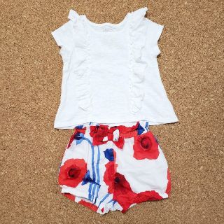 ベビーギャップ(babyGAP)の均一セール①baby GAPかぼちゃパンツ、レースTシャツセット(Ｔシャツ)