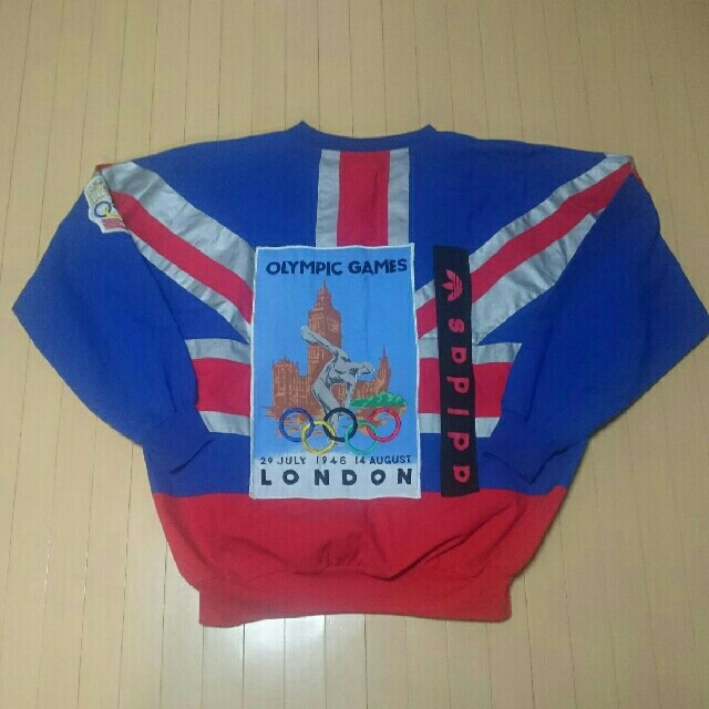 adidas - 90'S vintage adidas オリンピック総柄スウェットの adidas - 90'S vintage adidas オリンピック総柄スウェットの