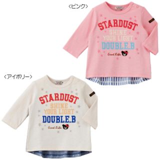 ダブルビー(DOUBLE.B)の新品 ミキハウス ダブルB 後ろ切り替えTシャツ(Tシャツ/カットソー)