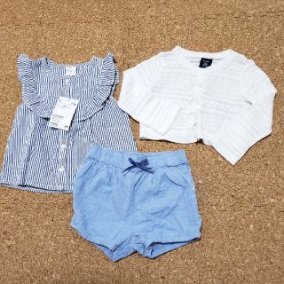 エイチアンドエム(H&M)の均一セール⑩H＆M babyノースリーブカットソー、baby GAPカーディガン(シャツ/カットソー)