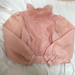 ロキエ(Lochie)のVintage frill pink blouse(シャツ/ブラウス(長袖/七分))