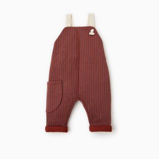 ザラキッズ(ZARA KIDS)のストライプ柄オーバーオール  ZARA 3ヶ月(その他)