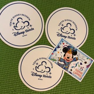 ディズニー(Disney)のディズニー チケット 使用済 小人 コースター付き(遊園地/テーマパーク)