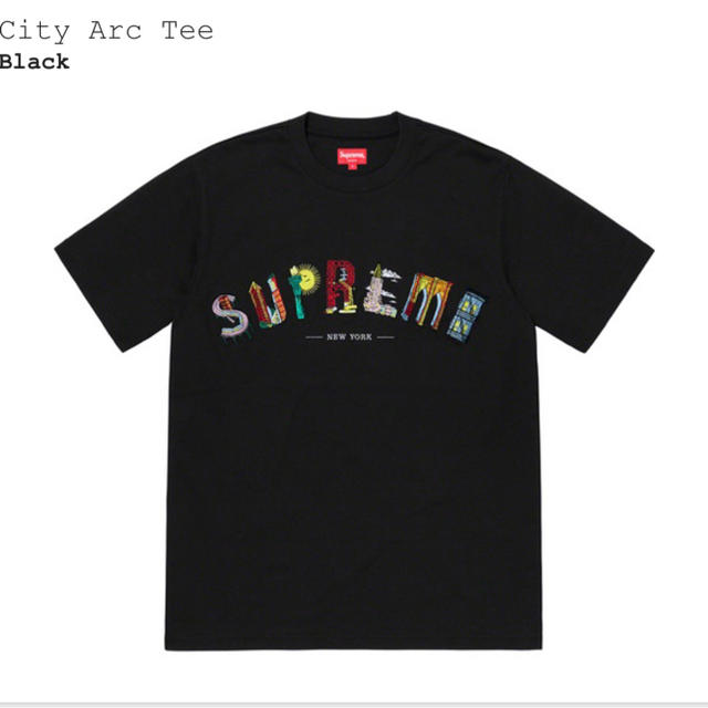 Tシャツ/カットソー(半袖/袖なし)supreme City Arc Tee black L