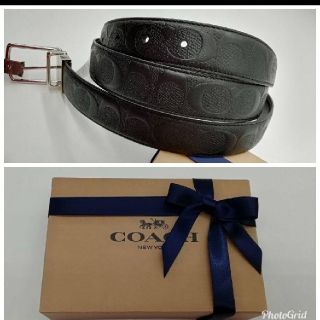 コーチ(COACH)の正規品　新品　未使用　コーチ　COACH　ベルト　レザー　ブラック(ベルト)