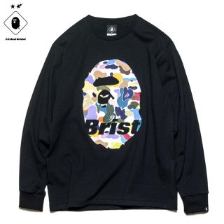 アベイシングエイプ(A BATHING APE)のFCRB×BAPE L/S APE HEAD TEE ブラック Mサイズ(Tシャツ/カットソー(七分/長袖))