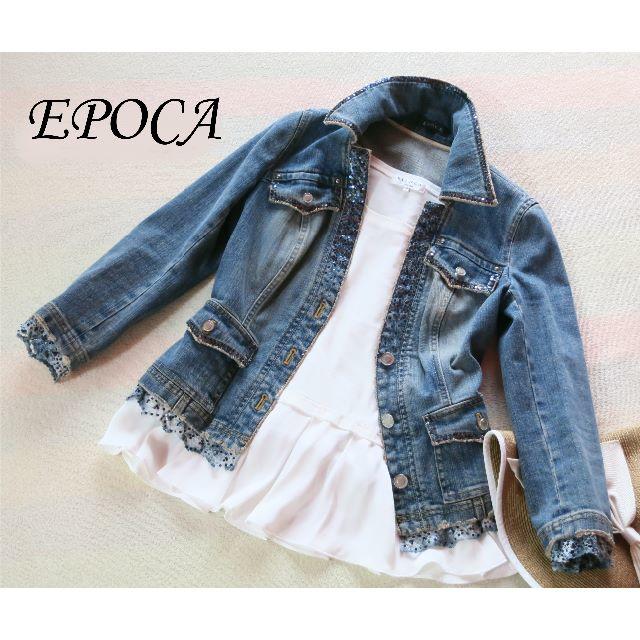 “EPOCA” ビジュ― デニムジャケット36cm胸囲