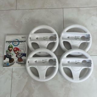 ウィー(Wii)の寅さん様 専用 マリオカートWii 中古 ハンドル セット(家庭用ゲームソフト)