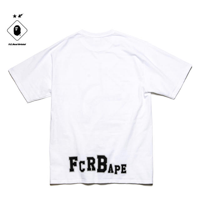 BAPE® X FCRB SHARK TEE　COLOR:WHITE