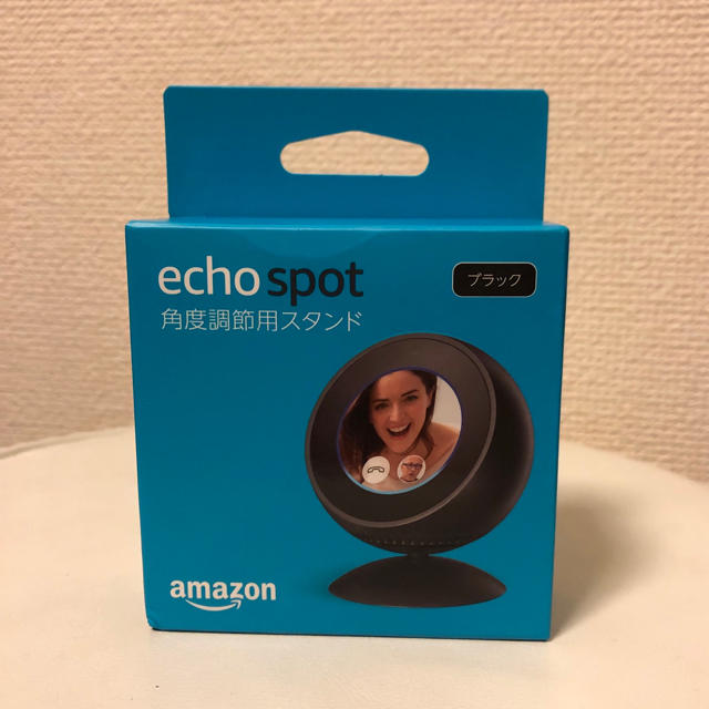 ECHO(エコー)の【新品未使用】echo spot 角度調節用スタンド(ブラック) スマホ/家電/カメラのオーディオ機器(スピーカー)の商品写真