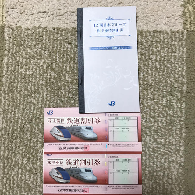JR西日本株主優待鉄道割引券2枚セット