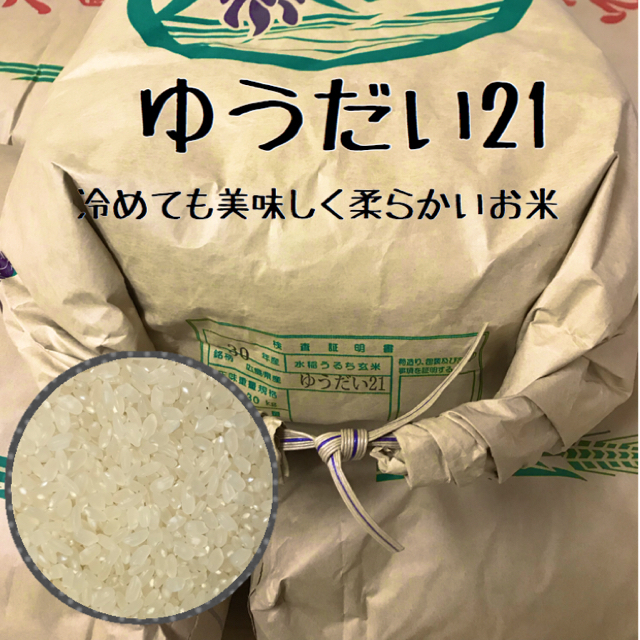 平成30年 ゆうだい21 25kg 白米食品/飲料/酒