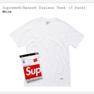 シュプリーム(Supreme)の新品 Supreme Hanes Tagless Tees 3pack(Tシャツ/カットソー(半袖/袖なし))