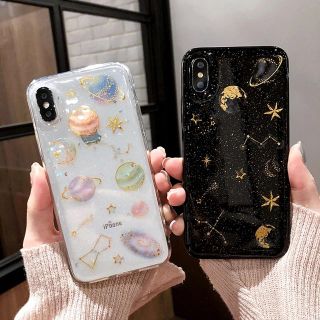 【週末SALE】星空 ギャラクシー iPhoneケース 送料無料 大好評 ラメ(iPhoneケース)