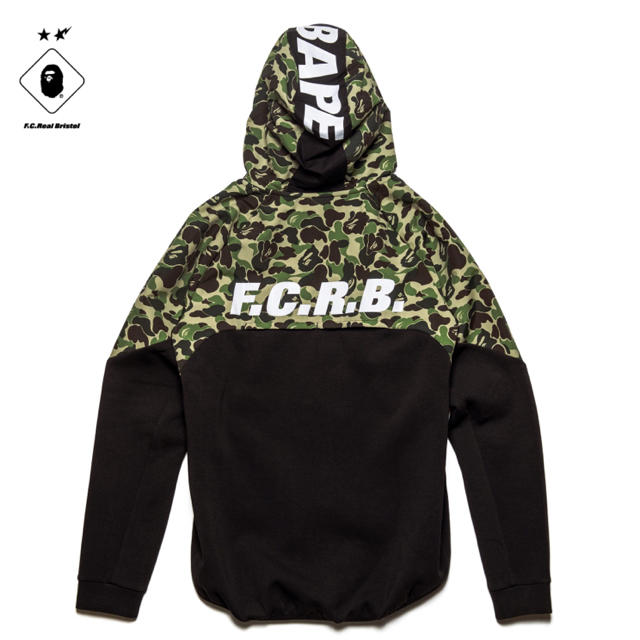 BAPE x F.C.R.B. VENTILATION HOODIE 黒 L 1