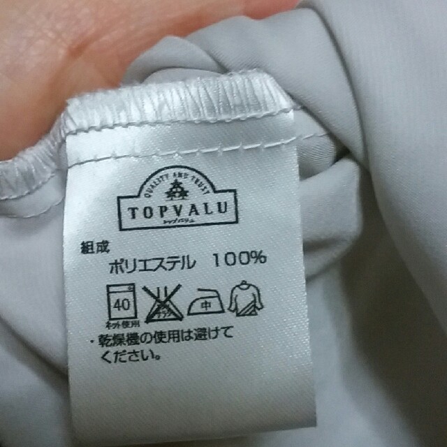 シフォンブラウス　七分袖　グレー レディースのトップス(シャツ/ブラウス(長袖/七分))の商品写真