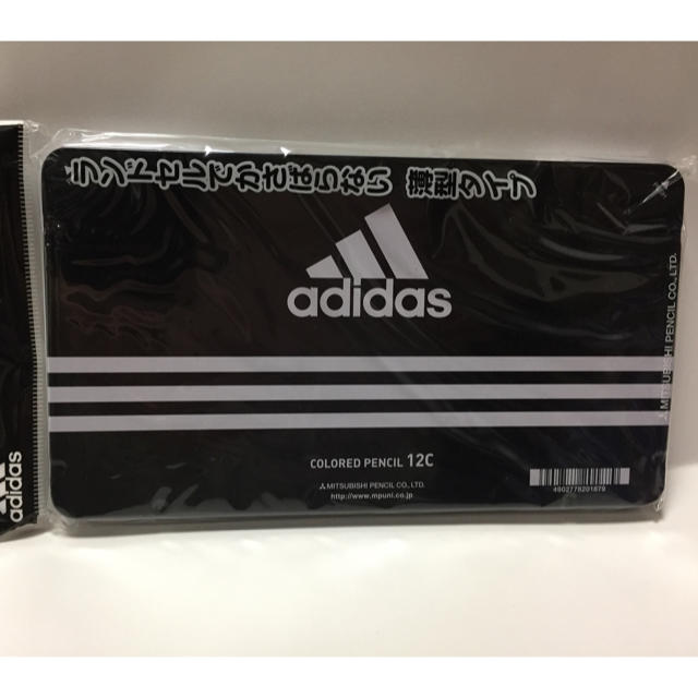 adidas(アディダス)のアディダス adidas　色鉛筆　 12色セット 三菱鉛筆　丸軸 ケース:黒   エンタメ/ホビーのアート用品(色鉛筆)の商品写真