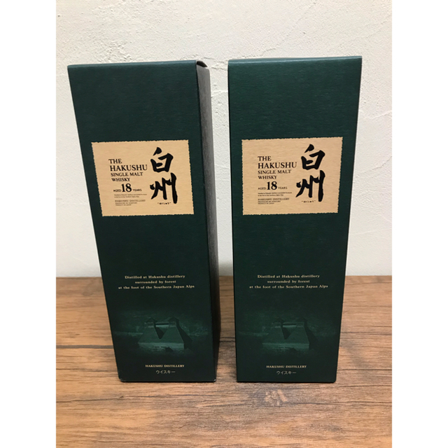 食品/飲料/酒サントリー 白州 18年 箱付き 2本セット