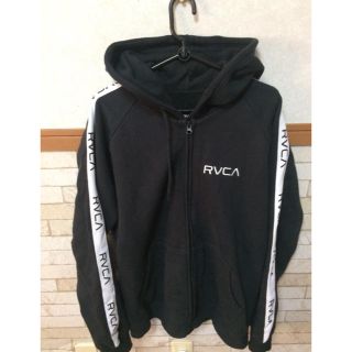 ルーカ(RVCA)のむー様専用   ルーカ ジップパーカー S テープロゴ ブラック(パーカー)