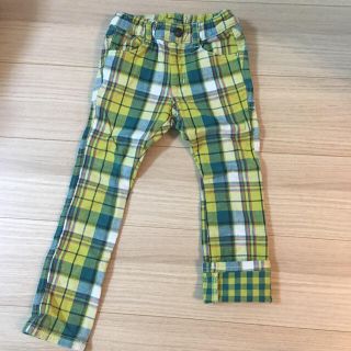 エフオーキッズ(F.O.KIDS)の一度着用 エフオーキッズ チェックパンツ 100〜110(パンツ/スパッツ)