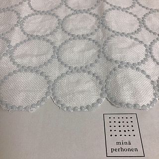 ミナペルホネン(mina perhonen)の♯17 ミナペルホネン  tambourine 刺繍 新品 リネン 期間限定販売(ファブリック)