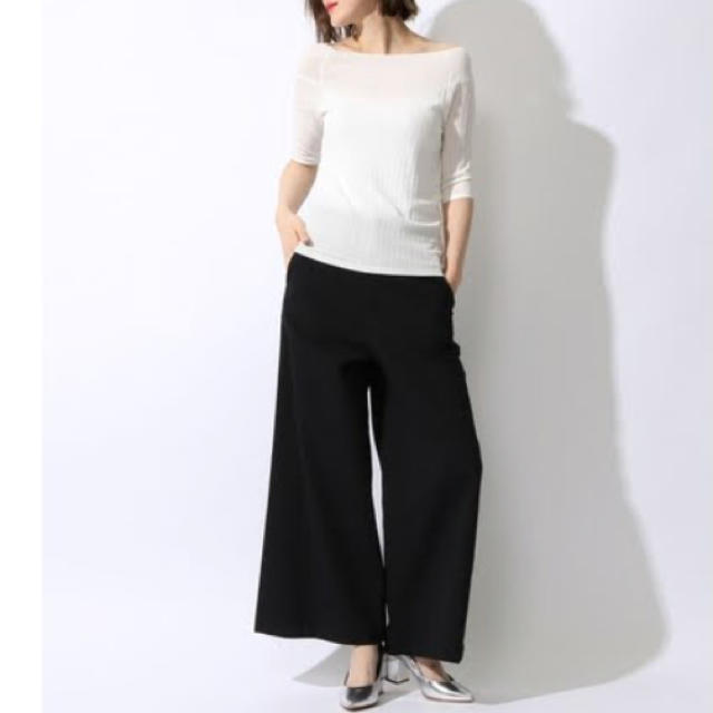 GALERIE VIE 白ニットパンツ ワイドパンツ 予約販売 10720円 fgfj.jcie