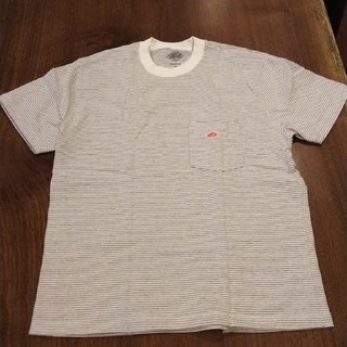 ダントン(DANTON)のDanton Tシャツ　白グレーストライプ(Tシャツ(半袖/袖なし))