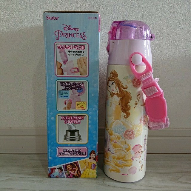 Disney(ディズニー)の新品 プリンセス ワンプッシュダイレクトステンレスボトル 580ml キッズ/ベビー/マタニティの授乳/お食事用品(水筒)の商品写真