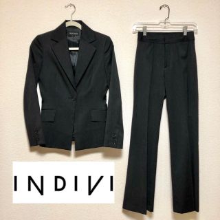 インディヴィ(INDIVI)の☆美品☆ INDIVI インディヴィ パンツスーツ チャコールグレー 36サイズ(スーツ)