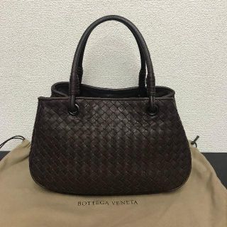 ボッテガヴェネタ(Bottega Veneta)のボッテガヴェネタ　ハンドバッグ　イントレチャート　美品！　ダークブラウン(ハンドバッグ)