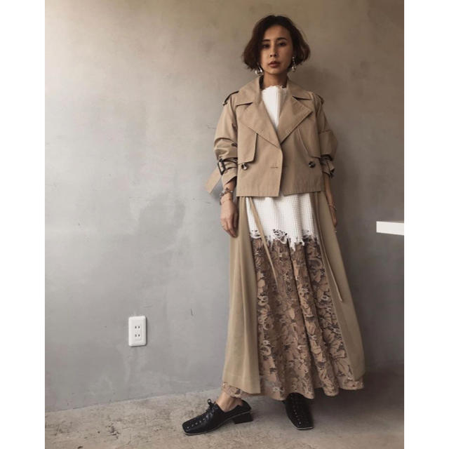 AMERI 3WAY SHEER DOCKING COAT ベージュ clubpetschile.cl
