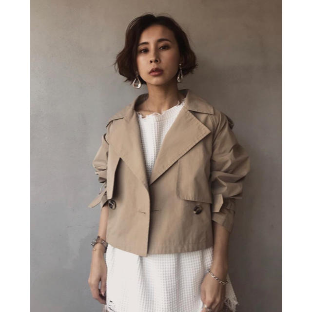 AMERI 3WAY SHEER DOCKING COAT ベージュ AMERI 3WAY SHEER DOCKING COAT ベージュ