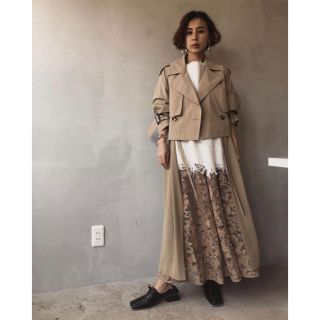 アメリヴィンテージ(Ameri VINTAGE)のAMERI  3WAY SHEER DOCKING COAT ベージュ(トレンチコート)