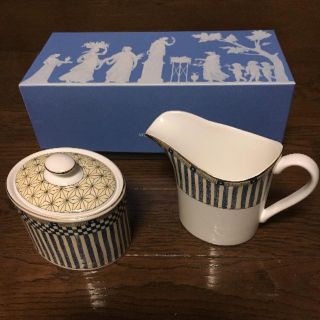 ウェッジウッド(WEDGWOOD)のウェッジウッド サムライ クリーマー シュガーポット 希少廃盤(食器)