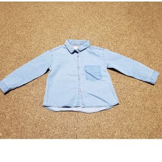 ザラ(ZARA)の均一セール(27)ZARA baby 薄手 デニム調 長袖シャツ(シャツ/カットソー)