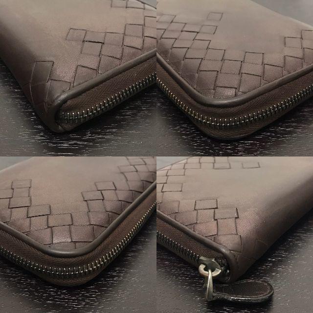 Bottega Veneta(ボッテガヴェネタ)のボッテガヴェネタ　長財布　ダークブラウン　レア　イントレチャート メンズのファッション小物(長財布)の商品写真