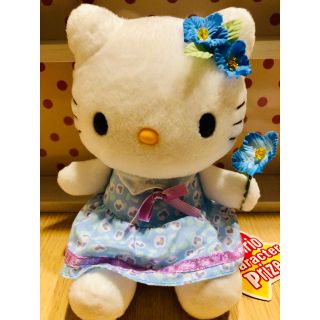 ハローキティ(ハローキティ)のハローキティ  ぬいぐるみ ブルー紫陽花(キャラクターグッズ)