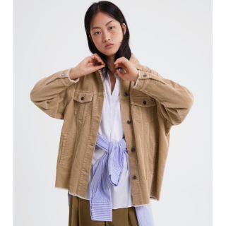 ザラ(ZARA)のZARA 新品 コーデュロイジャケット(ミリタリージャケット)